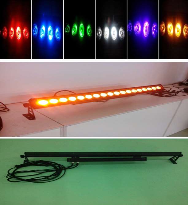 广州厂家直销LED18颗15W RGBWAUV 6合一 防水LED 洗墙灯 投光灯 城市亮化灯
