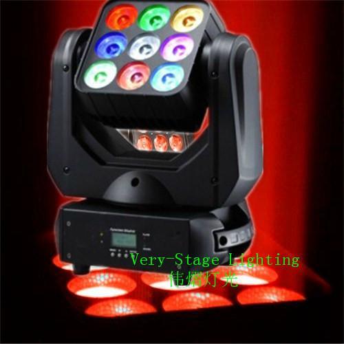 供应伟熠9x10w 矩阵摇头灯 舞台灯 LED9颗摇头灯